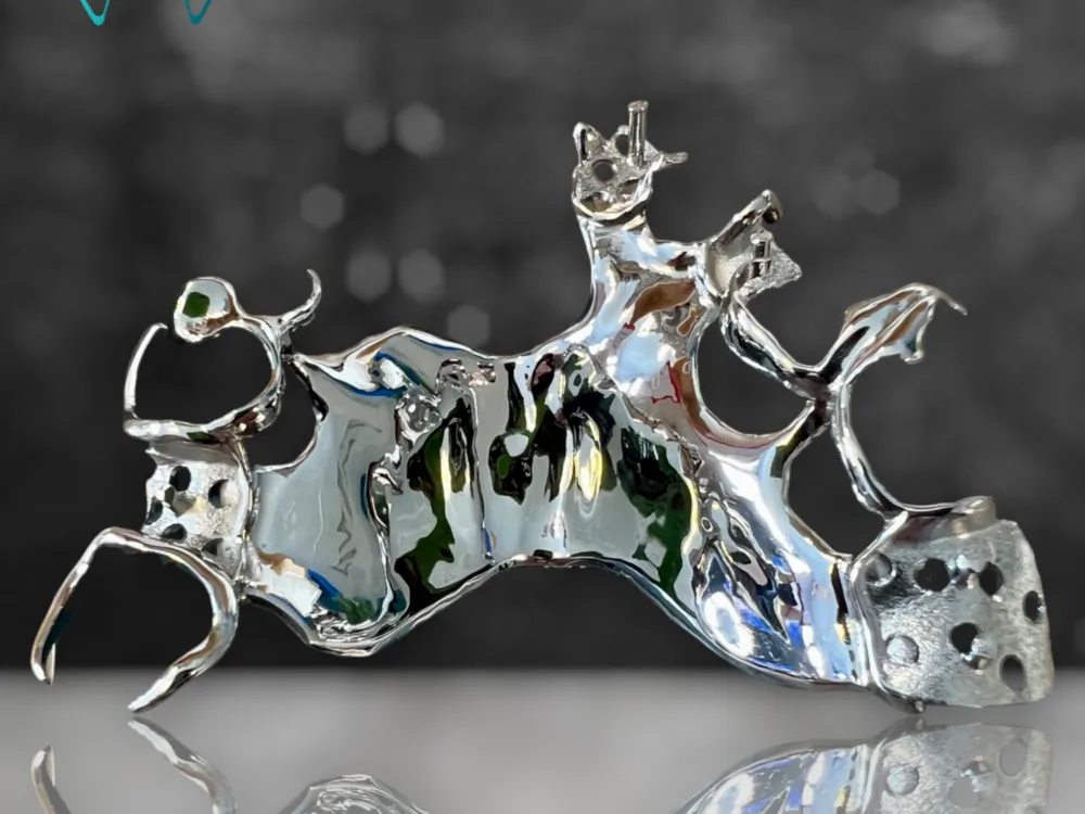 SLM RPD Frame - CoCr finished + Polished