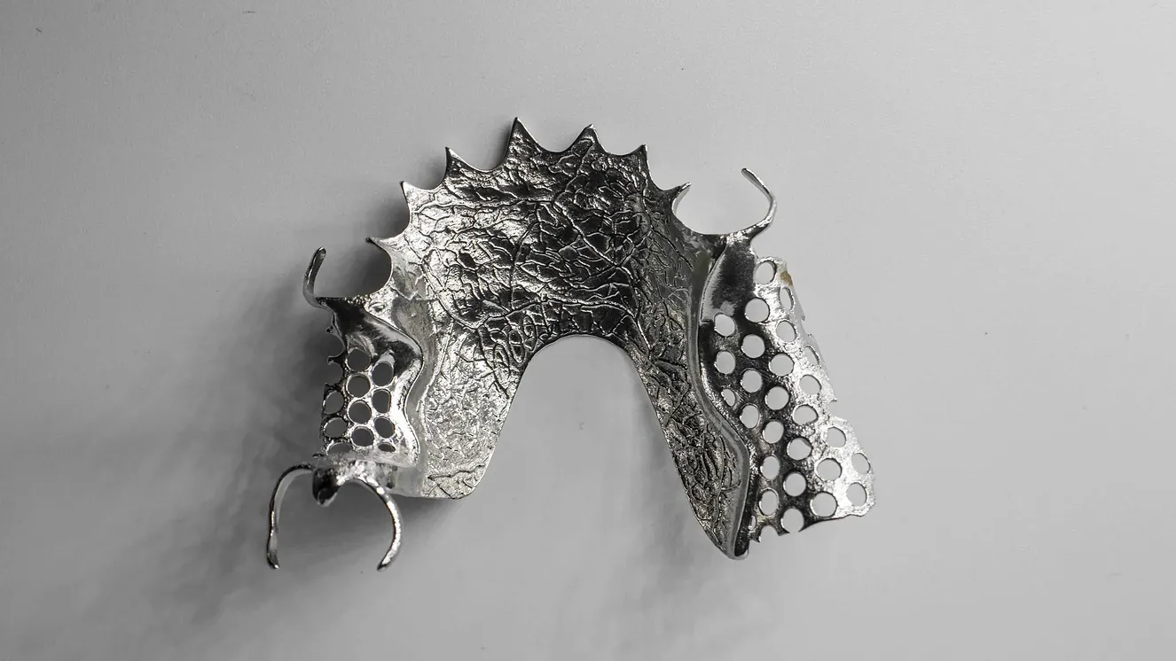 SLM RPD Frame - CoCr finished + Polished