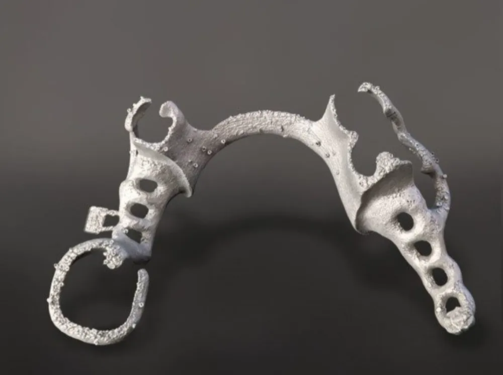 SLM RPD Frame - CoCr Raw, not polished